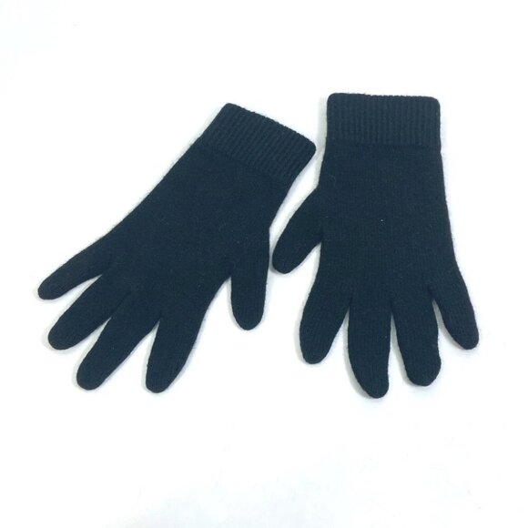 HERMES Whole pattern H logo Gloves Cashmere Black - Picture 4 of 8